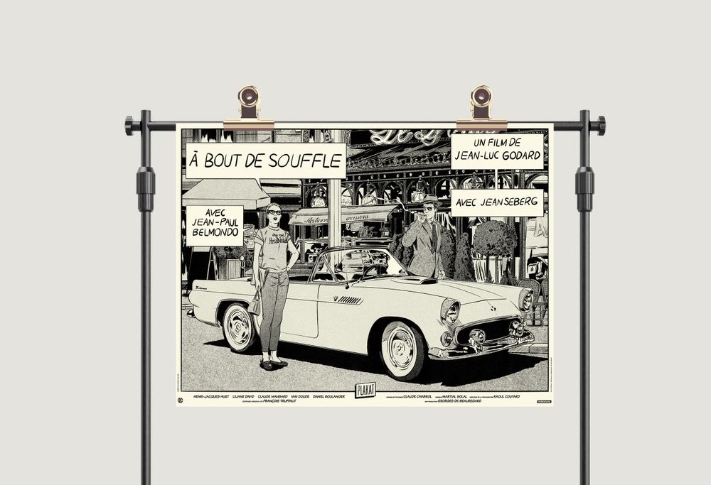 Poster - POSTER A BOUT DE SOUFFLE - VARIANTE - PLAKAT - DESIGNING MOVIE POSTERS -