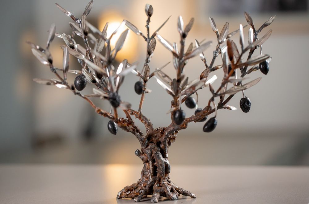 Decorative objects - olive tree in raw metal - L'OLIVIER FORGÉ