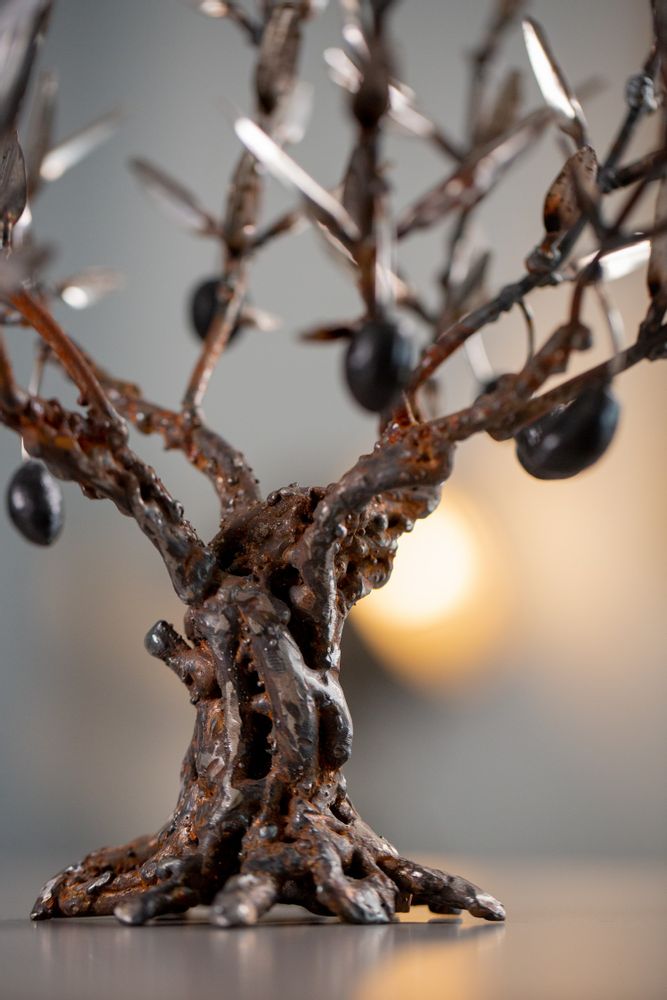 Decorative objects - olive tree in raw metal - L'OLIVIER FORGÉ