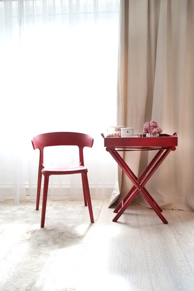 Chaises - Chaise Carol recouverte de cuir - SOL & LUNA