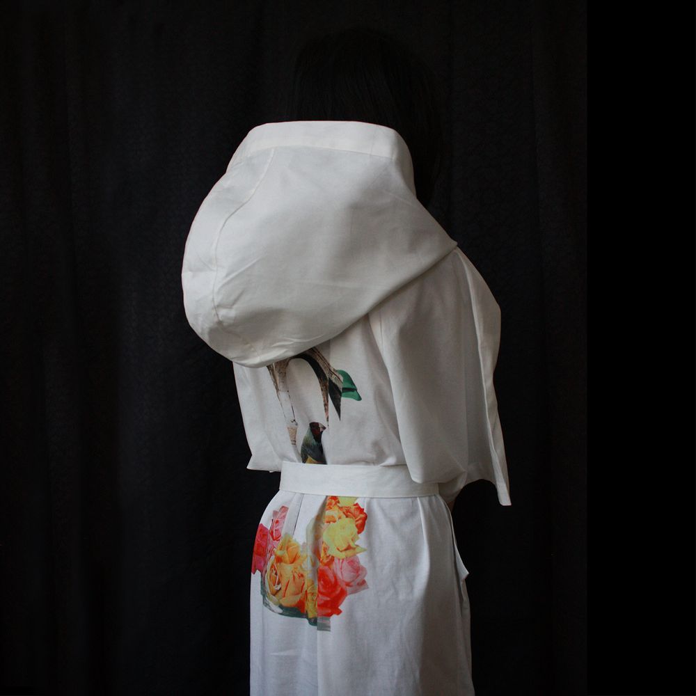 Homewear - Peignoir enfant en coton bio - collages imprimés - MAROOMS