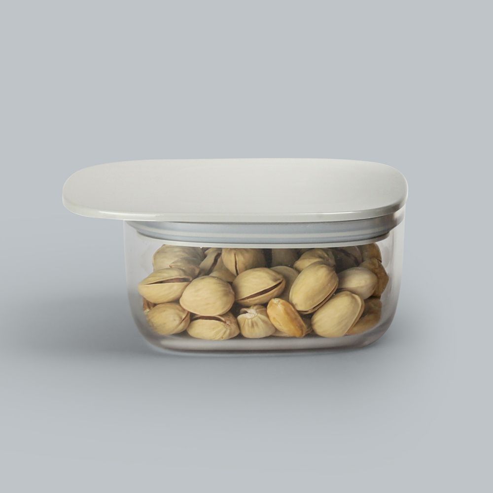 Platter and bowls - Flat Top Storage Jar - Kitchenware : Party Drinking glass Coaster Canister Jar Tea and Coffee 100% recyclable. - QUALY DESIGN OFFICIAL