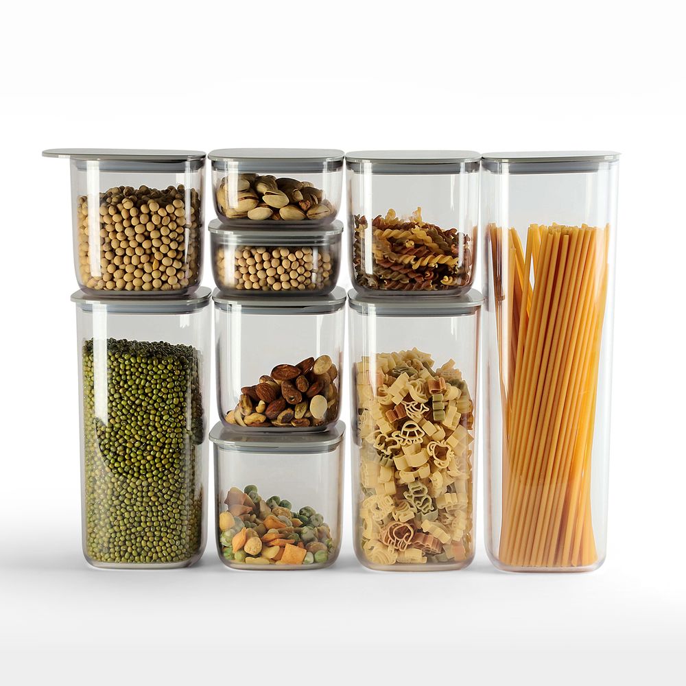 Platter and bowls - Flat Top Storage Jar - Kitchenware : Party Drinking glass Coaster Canister Jar Tea and Coffee 100% recyclable. - QUALY DESIGN OFFICIAL