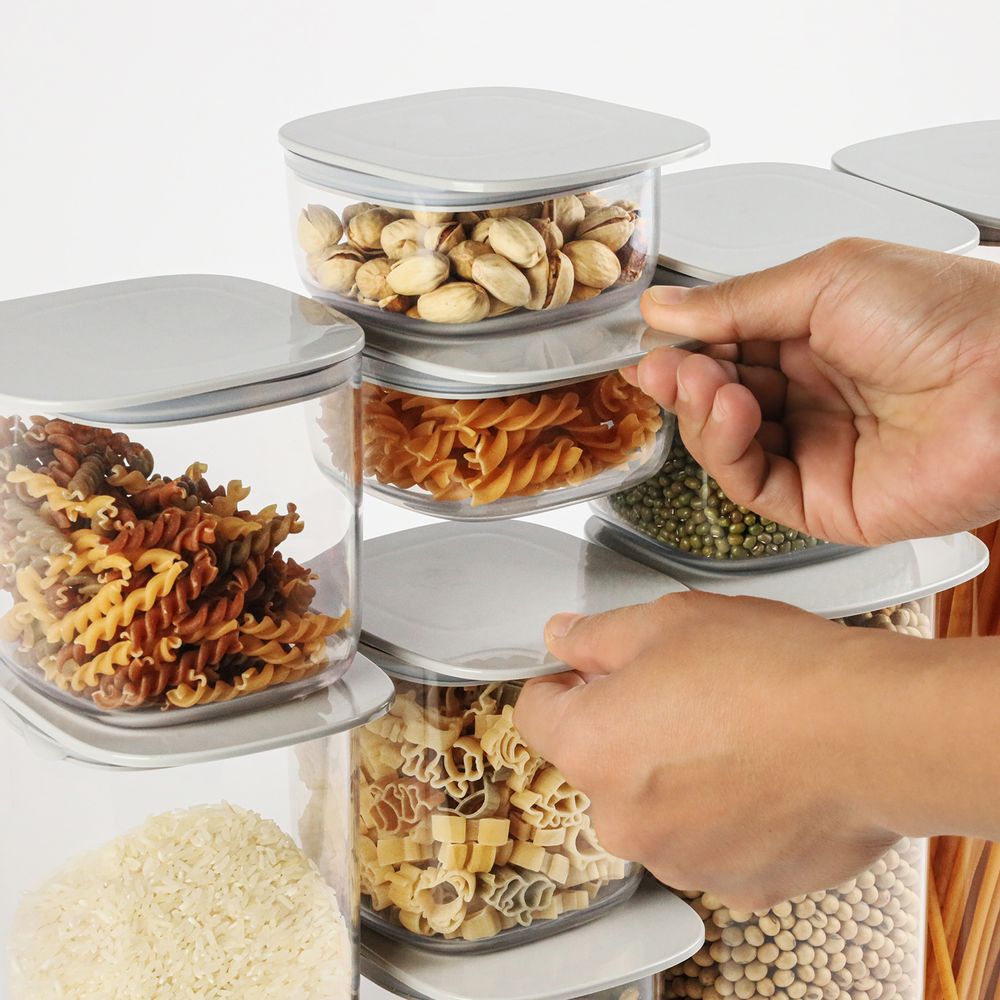 Platter and bowls - Flat Top Storage Jar - Kitchenware : Party Drinking glass Coaster Canister Jar Tea and Coffee 100% recyclable. - QUALY DESIGN OFFICIAL