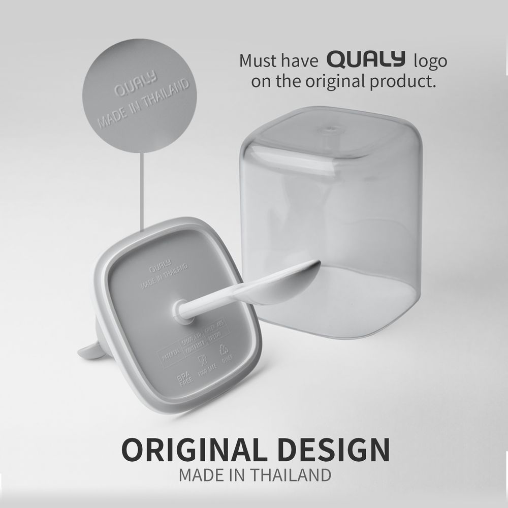 Food storage - Lucky Mouse Seasoning Container & Spoon : Party Drinking glass Coaster Canister Jar Tea and Coffee 100% recyclable. - QUALY DESIGN OFFICIAL