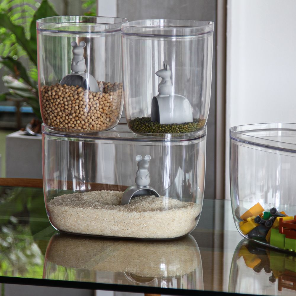 Fourchettes - Récipient à riz Lucky Mouse : Plateaux de cuisine pour boissons épices Salière et poivrière Cactus salle à manger et vaisselle - QUALY DESIGN OFFICIAL