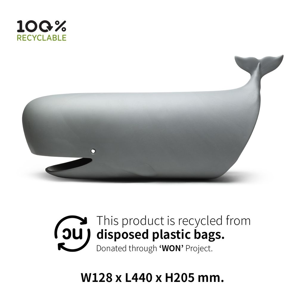Autres décorations murales - Sac en plastique Moby Whale et porte-papier hygiénique : Ocean Papeery Collection : matériaux respectueux de l'environnement 100 % recyclables. - QUALY DESIGN OFFICIAL