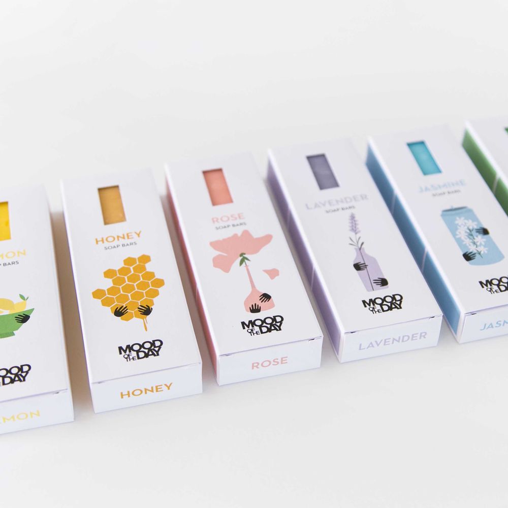 Gifts - MOOD OF THE DAY BOX OF 3 x 50g SOAPS - MOOD OF THE DAY