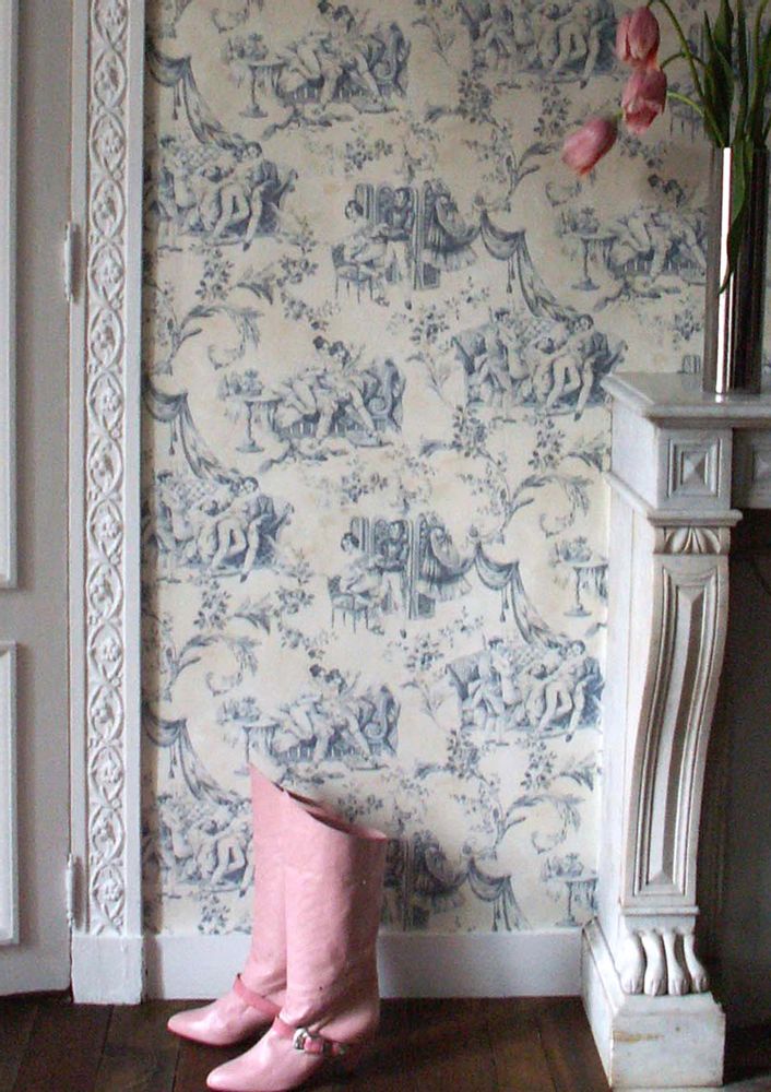 Wallpaper - EROTIC TOILE DE JOUY animated wallpaper with augmented reality app - PASCALE RISBOURG