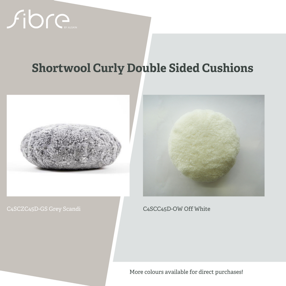 Comforters and pillows - Sheepskin Cushions - FIBRE BY AUSKIN