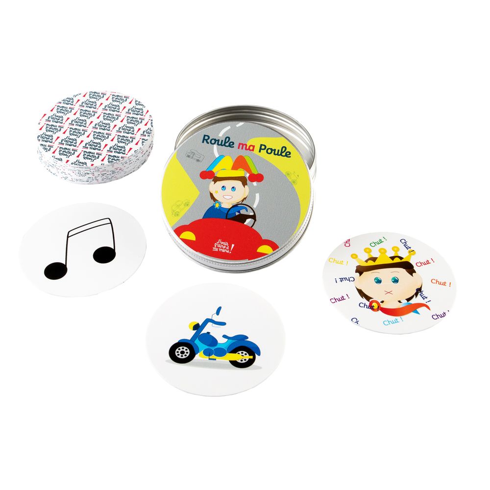 Jeux enfants - Jeu de cartes lavable « Roule ma poule » - Jouez, imaginez et partagez en famille - J'VAIS L'DIRE À MA MÈRE !