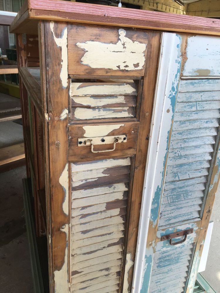 Bookshelves - bookshelf, bookshelf, bookshelf, library furniture made of greek old wood, shutters from the previous century, - SILO ART FACTORY