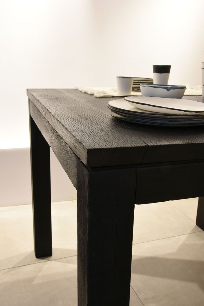 Dining Tables - DINING TABLE — BURNT WOOD SHOU-SUGI-BAN - OUVRAGE