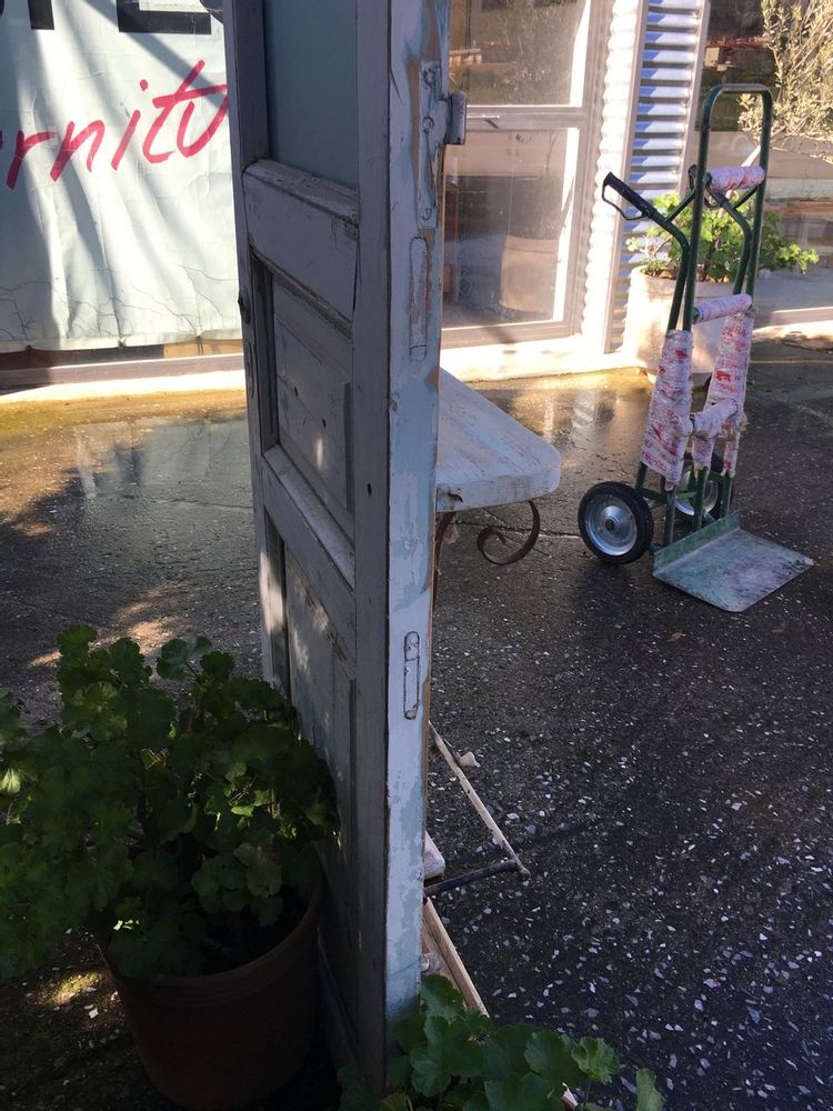 Etagères - vieux bois grec, porte de la conception de meubles du siècle précédent, miroir, cintre, décor vintage - SILO ART FACTORY