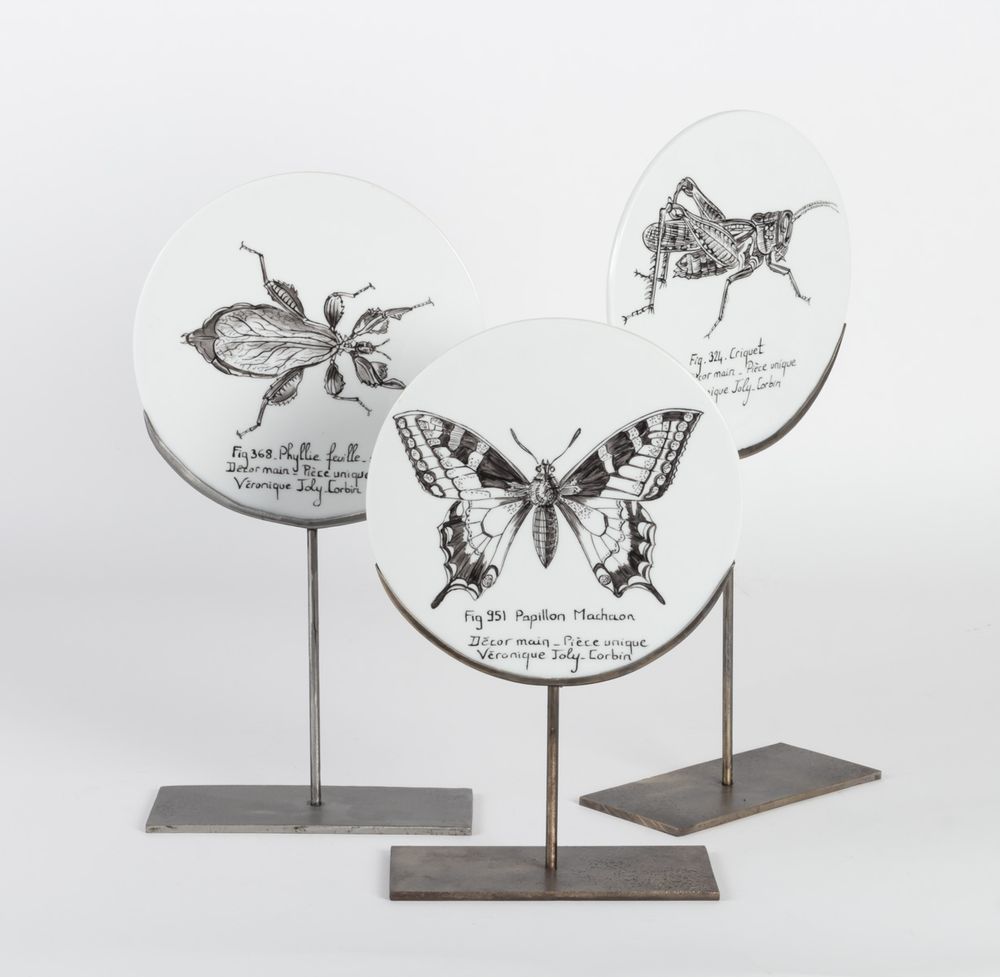 Pièces uniques - Disque de Curiosité INSECTES - VERONIQUE JOLY-CORBIN