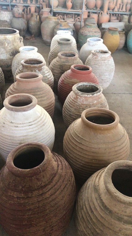 Vases - Greek old ceramic olive oil pots, wine pottery - SILO ART FACTORY