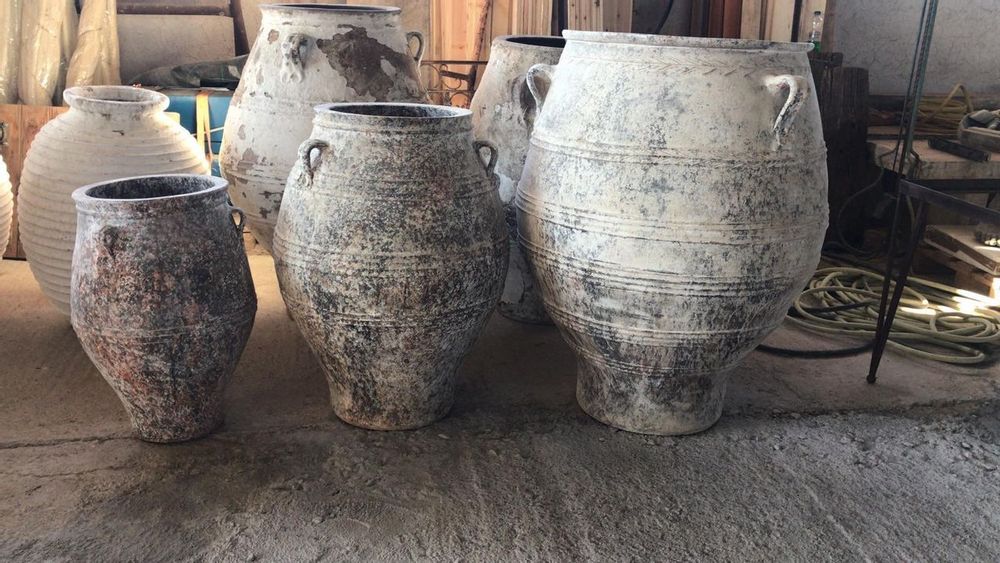 Vases - Greek old ceramic olive oil pots, wine pottery - SILO ART FACTORY