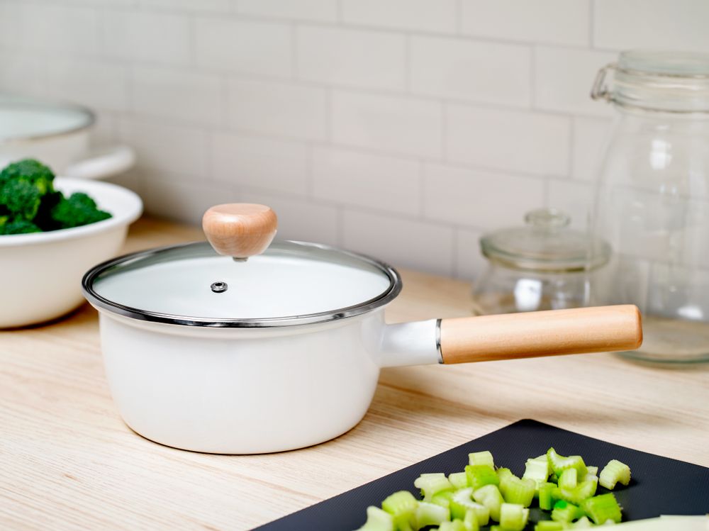 Frying pans - Enamel pan - White - PEARL LIFE