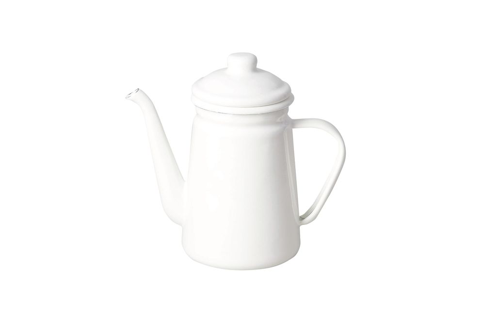 Petit électroménager - Cafetière émaillée - Blanc - PEARL LIFE