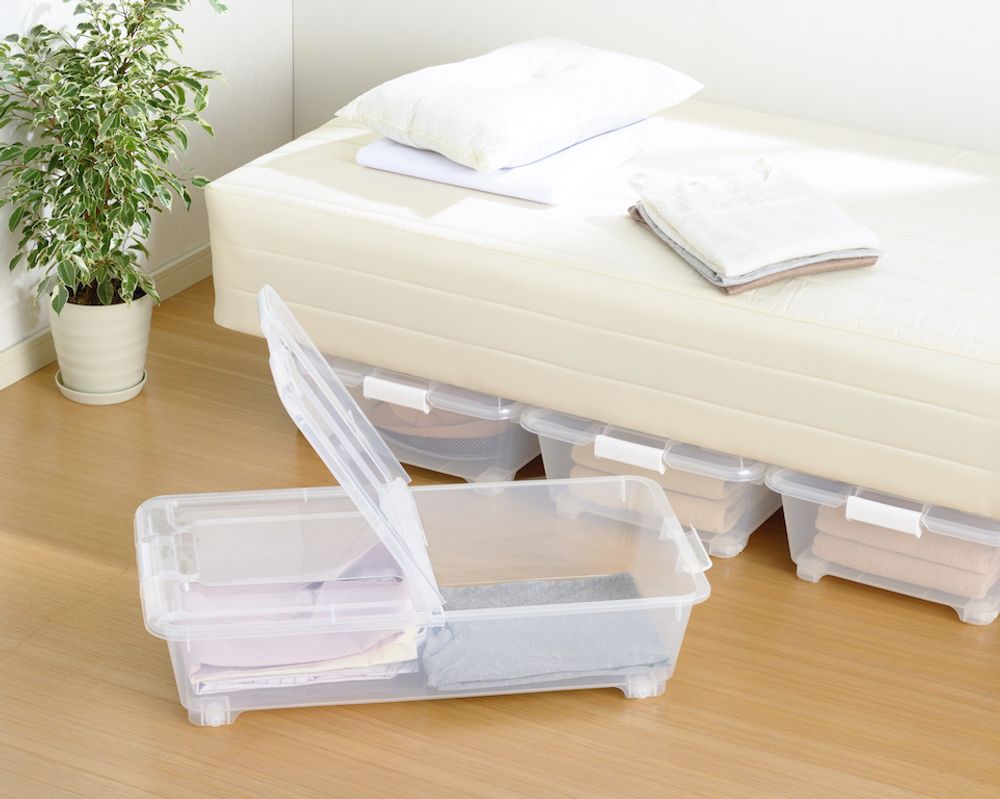 Organizer - Long Under Bed Box with Wheels - PEARL LIFE