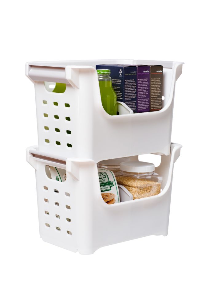 Range-tout - Panier empilable divisé - PEARL LIFE