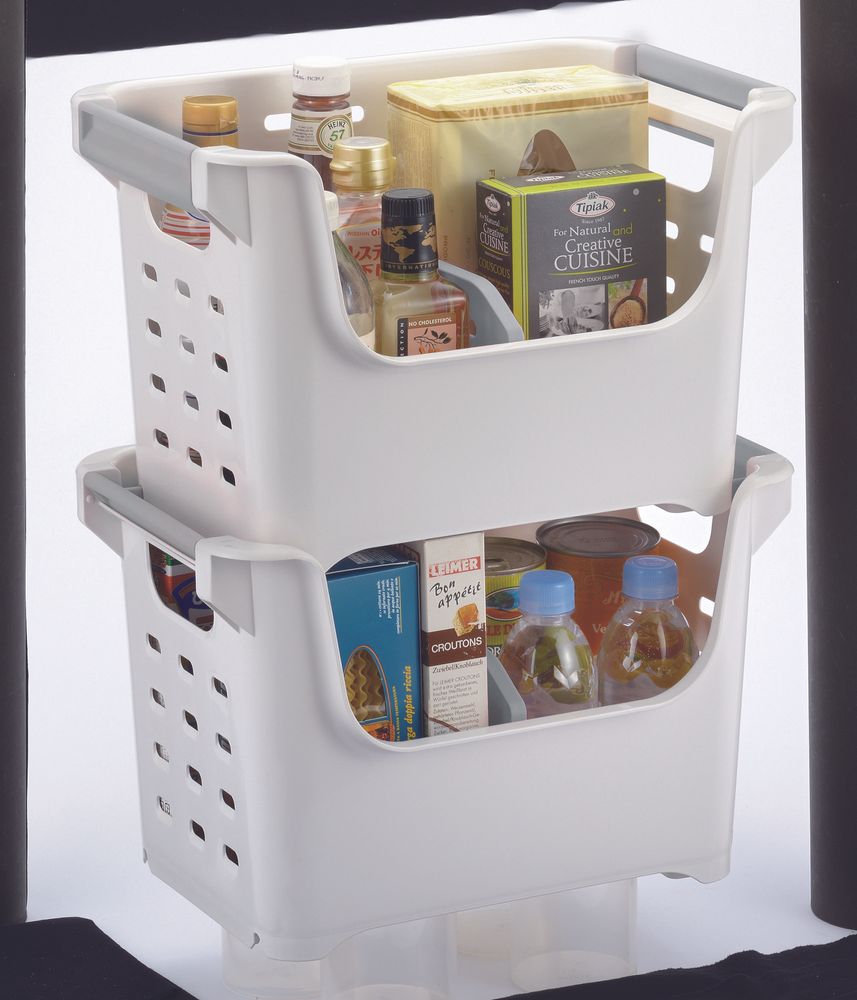 Range-tout - Panier empilable divisé - PEARL LIFE