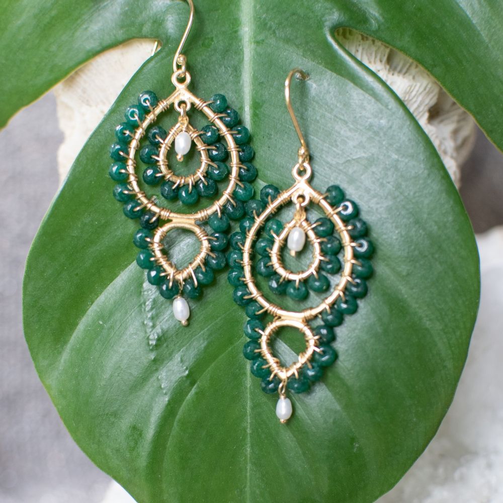 Bijoux - Boucles d'oreilles et colliers plaqués or avec pierres précieuses - ZENZA