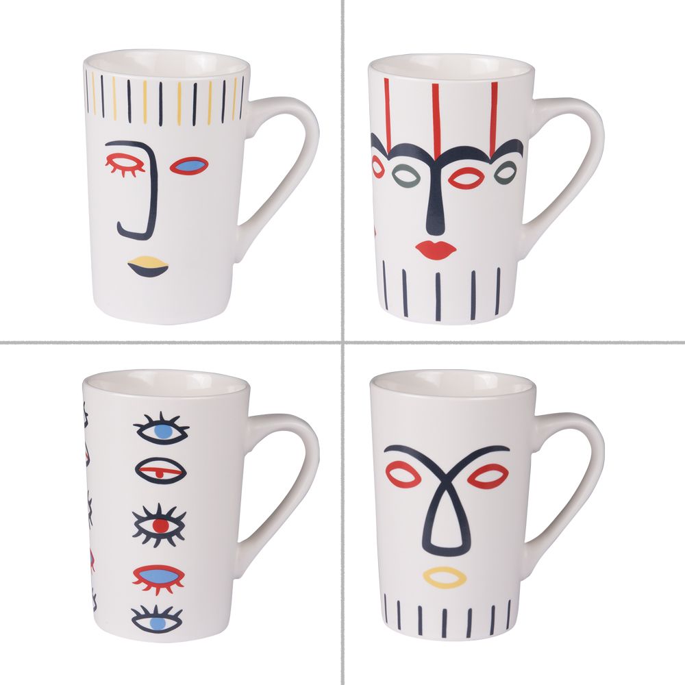Tasses et mugs - COFFRET 4 MUGS 35CL AWA ASS - TABLE PASSION / BASTIDE 1880