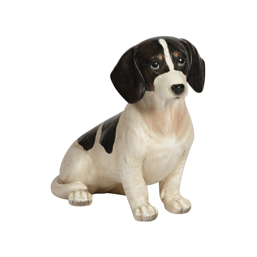 Objets de décoration - Chien blanc et noir assis - CHEHOMA