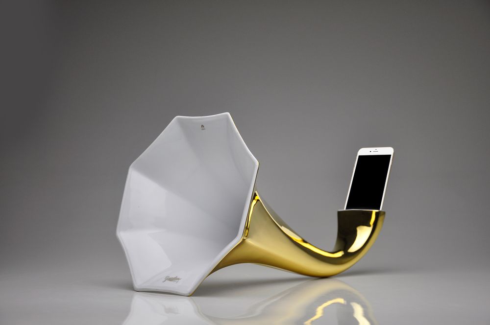 Enceintes et radios - haut-parleur en porcelaine SMART GRAMOPHONE - HOLARIA & KERAMPORZELLAN