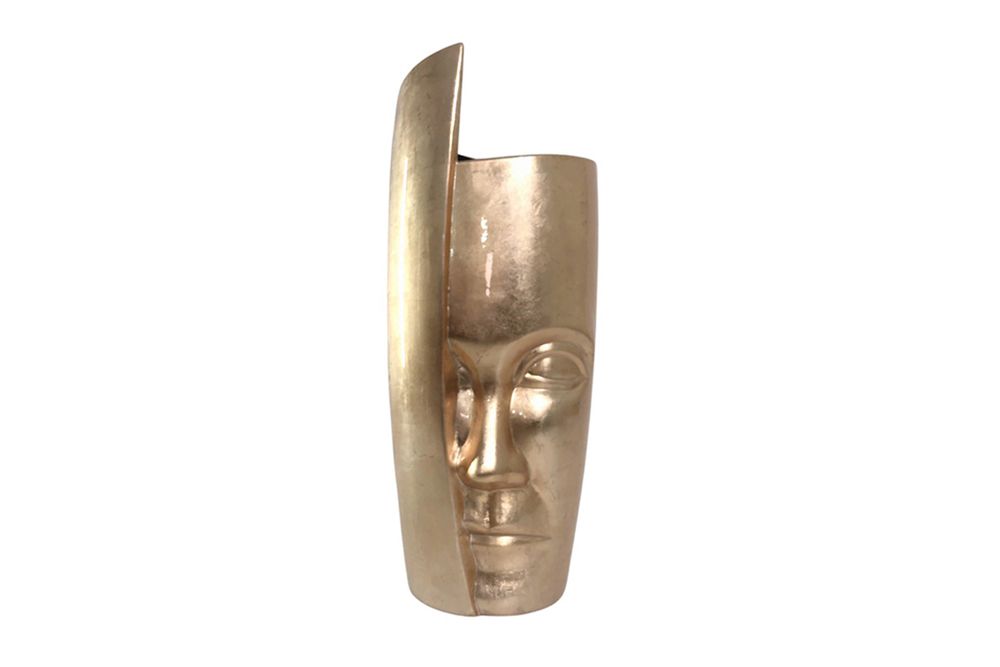 Vases - Gold Fold Face Vase - SOCADIS
