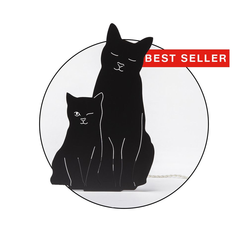 Other wall decoration - THE KITTIES LAMP - BLACK - GOODNIGHT LIGHT