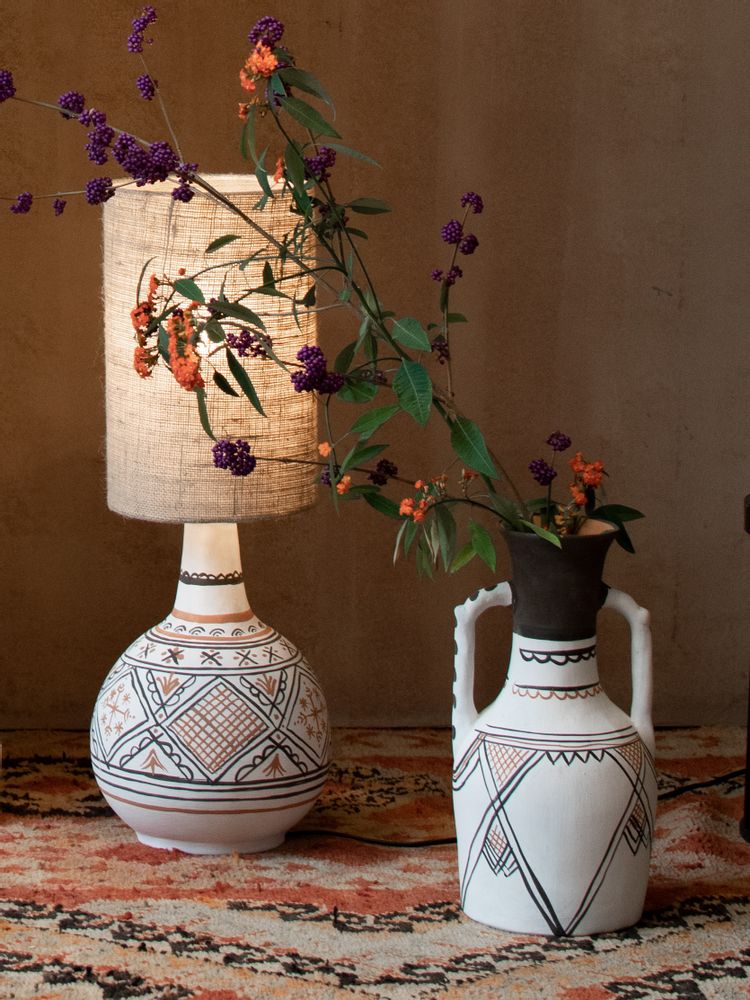 Pottery - Pottery vases and table lights Berber and Touareg - ZENZA