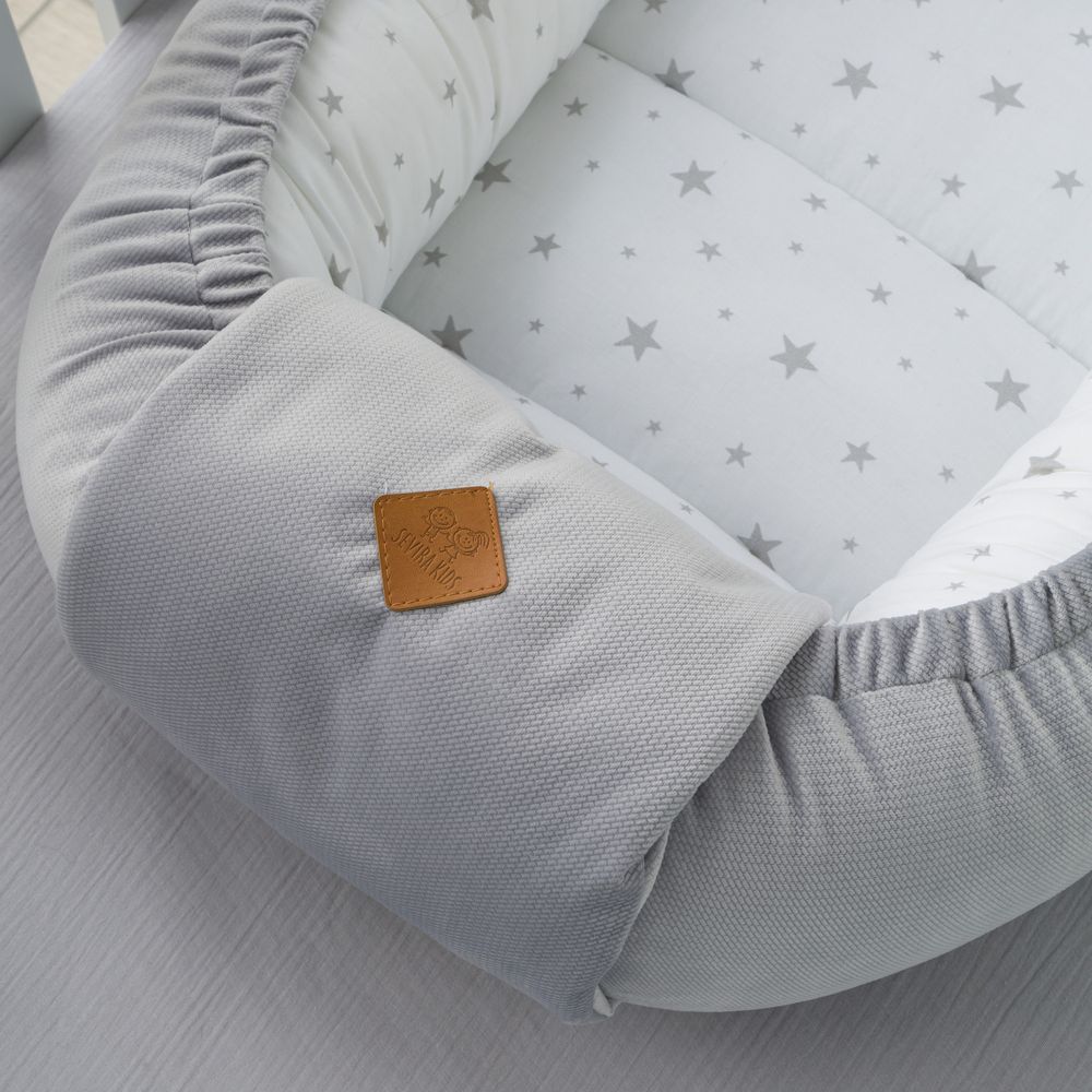 Linge de lit - Cocon bébé matelassé velvet - nid réducteur de lit, STELLA - SEVIRA KIDS