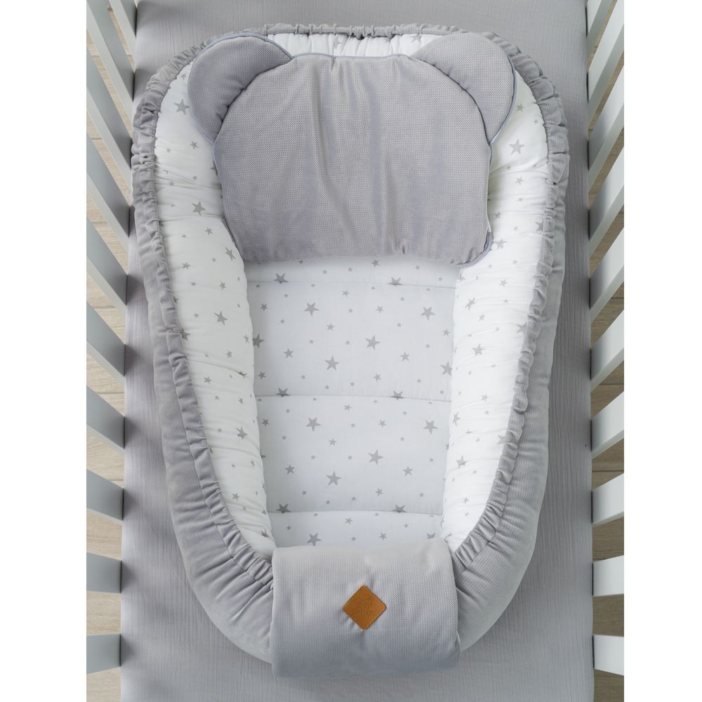 Linge de lit - Cocon bébé matelassé velvet - nid réducteur de lit, STELLA - SEVIRA KIDS
