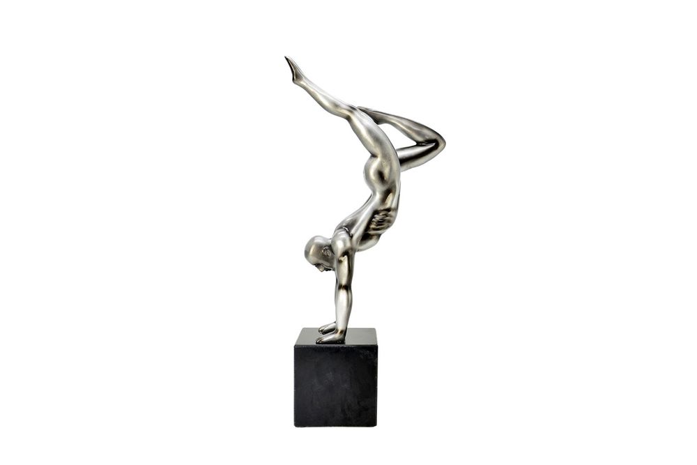 Sculptures, statuettes et miniatures - Homme en équilibre gris sur socle - SOCADIS