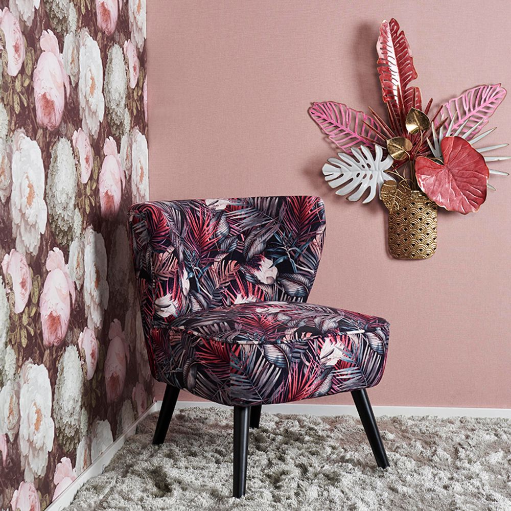 Other wall decoration - Foliage in gold/pink/white pot - SOCADIS