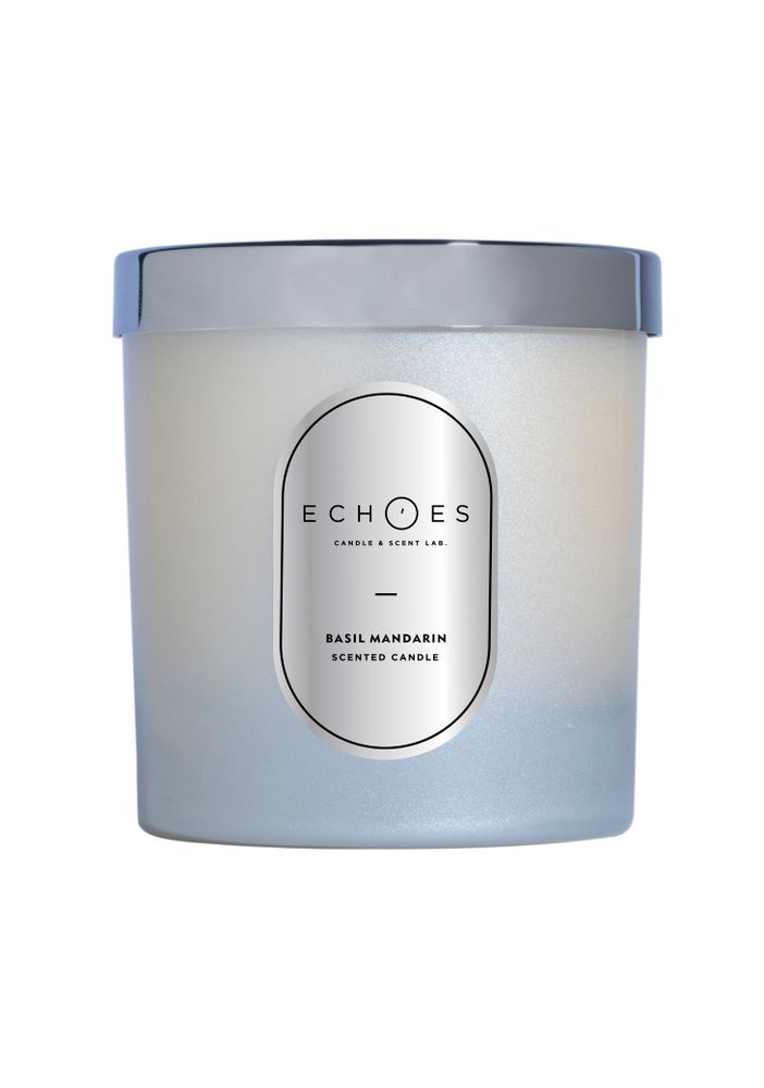 Gifts - Basil Mandarin Scented Natural Candle - ECHOES CANDLE & SCENT LAB.