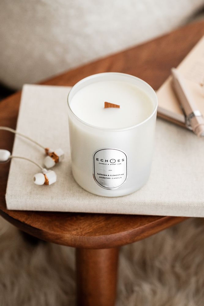 Gifts - Satsuma Clementine Scented Natural Candle - ECHOES CANDLE & SCENT LAB.