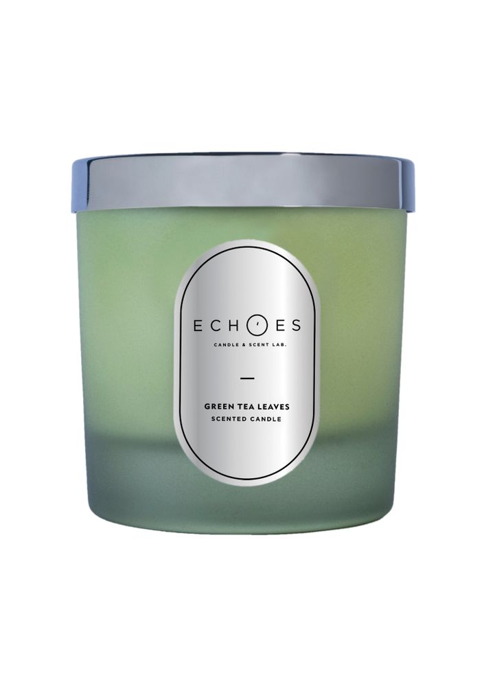 Gifts - Green Tea Leaves Scented Natural Candle - ECHOES CANDLE & SCENT LAB.