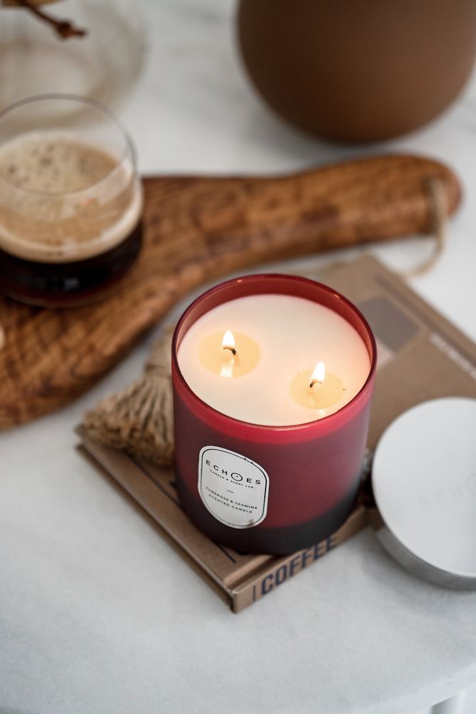 Gifts - Tuberose & Jasmine Scented Natural Candle - ECHOES CANDLE & SCENT LAB.