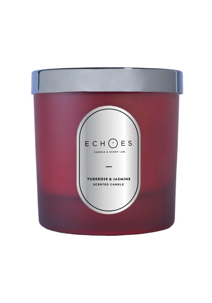 Gifts - Tuberose & Jasmine Scented Natural Candle - ECHOES CANDLE & SCENT LAB.