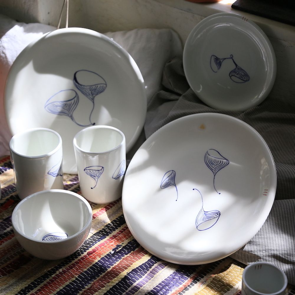 Assiettes au quotidien - VAISSELLE EN CÉRAMIQUE PEINTE - COOL COLLECTION