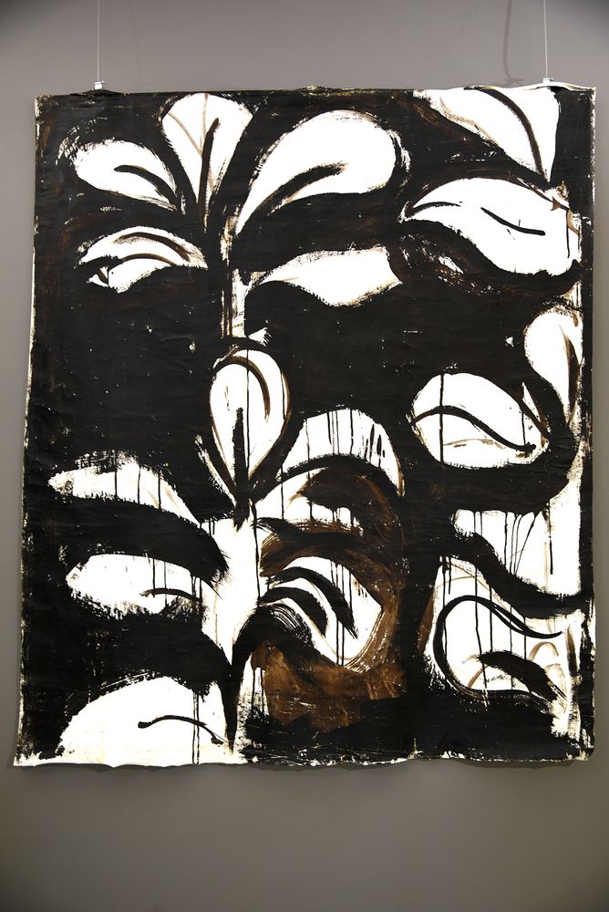 Tableaux - TENTURE - PEINTURE MURALE AU BITUME DE JUDEE - ANNE BACQUIE