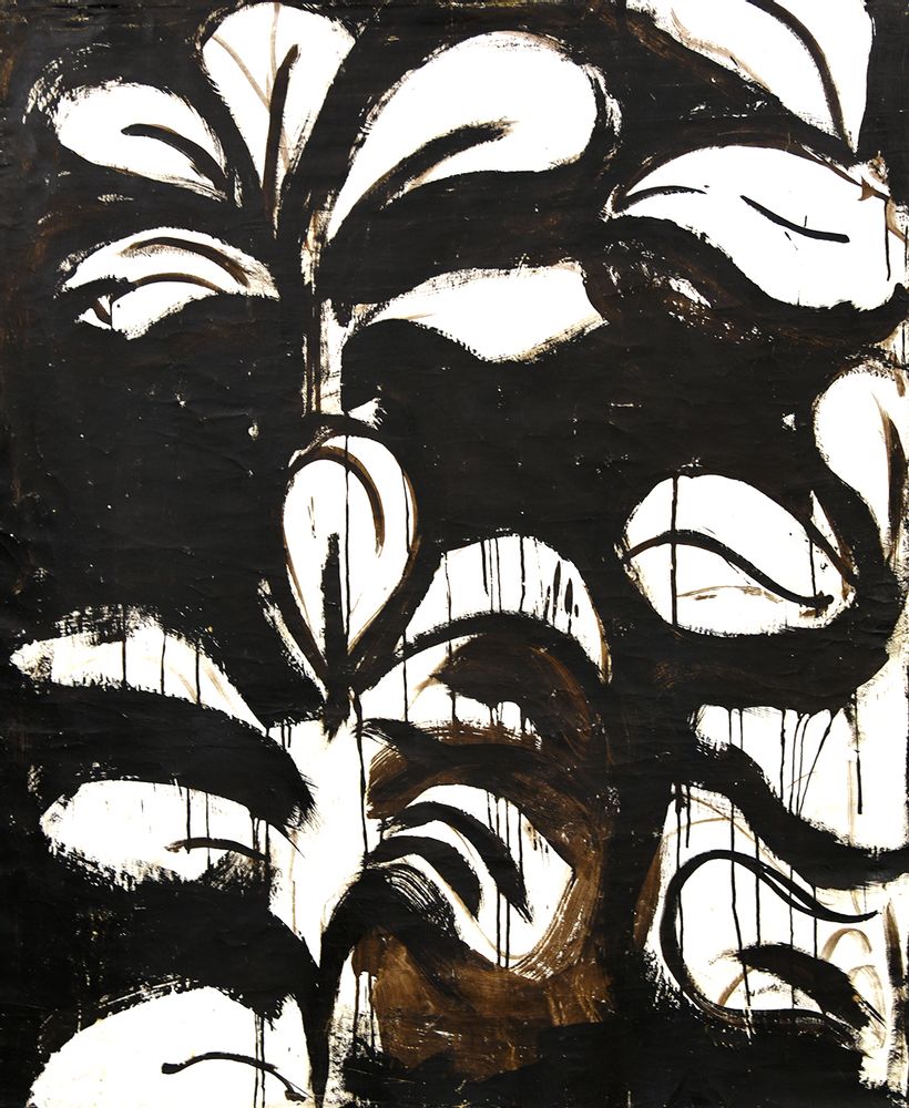 Tableaux - TENTURE - PEINTURE MURALE AU BITUME DE JUDEE - ANNE BACQUIE