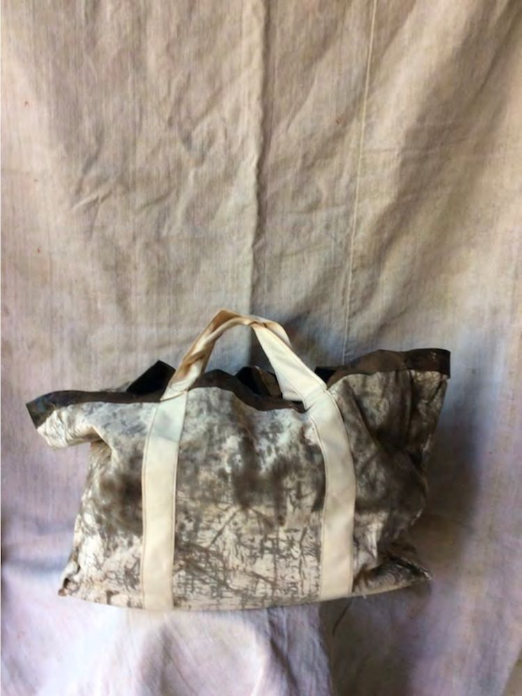 Sacs et cabas - CABAS EN TOILE DE JUTE OU COTON ENDUIT AU BITUME DE JUDEE - ANNE BACQUIE