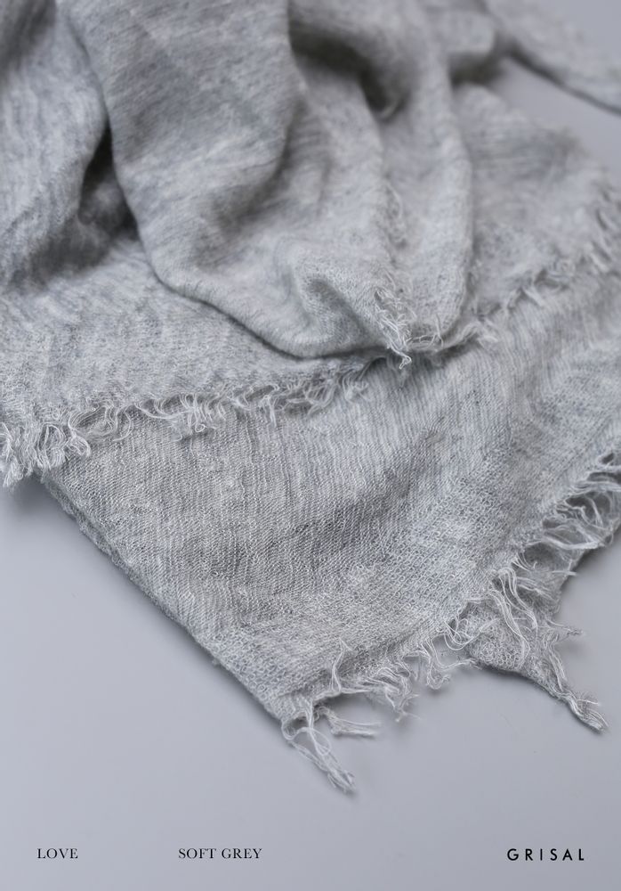 Scarves - SCARVES LOVE SOFT GREY - GRISAL