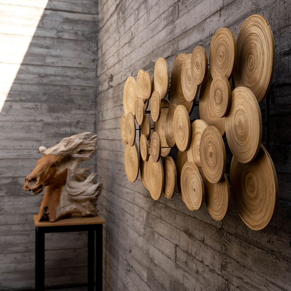 Other wall decoration - ORNOMENTO bamboo handmade wall decor on steel frame - BAMBUSA BALI