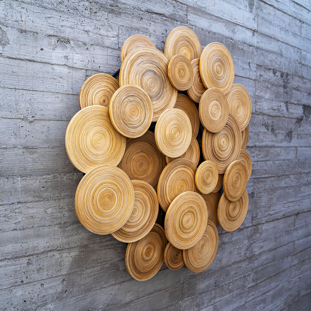 Other wall decoration - ORNOMENTO bamboo handmade wall decor on steel frame - BAMBUSA BALI