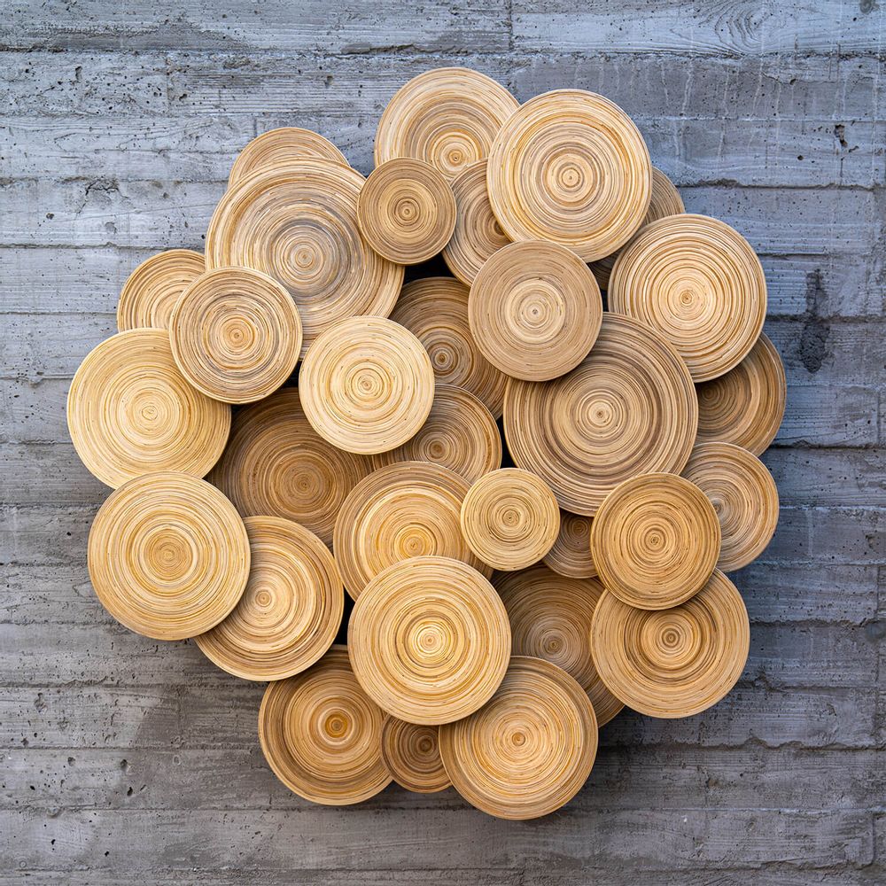 Other wall decoration - ORNOMENTO bamboo handmade wall decor on steel frame - BAMBUSA BALI